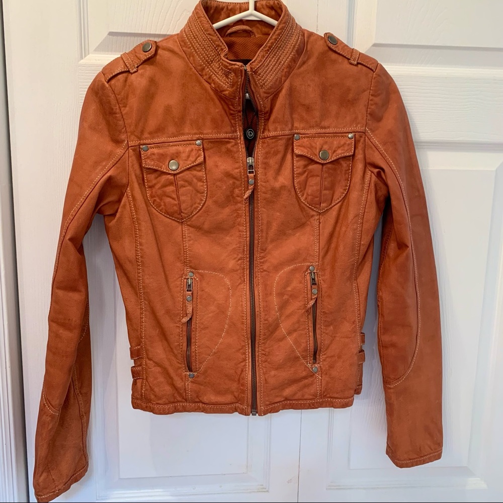 NWOT Genuine Leather Rust Jacket